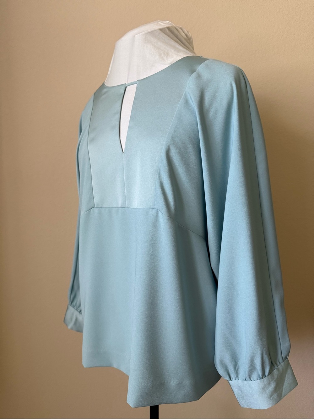 J. Crew Mint Green Keyhole Blouse